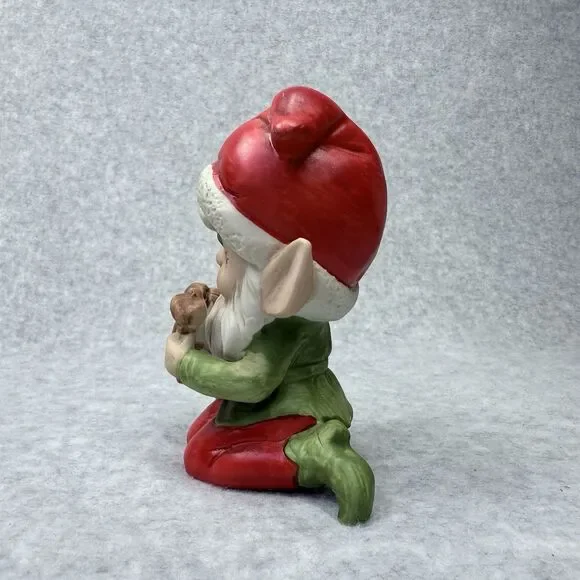 Vtg Homco Figurines Santa Elves Christmas Toy Makers 5406 Set Pixie Gnome - Picture 10 of 16